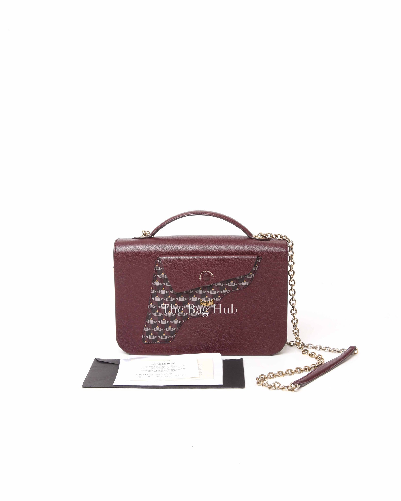 Faure Le Page Maroon Leather Calibre 27 Bag