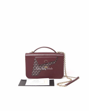 Faure Le Page Maroon Leather Calibre 27 Bag
