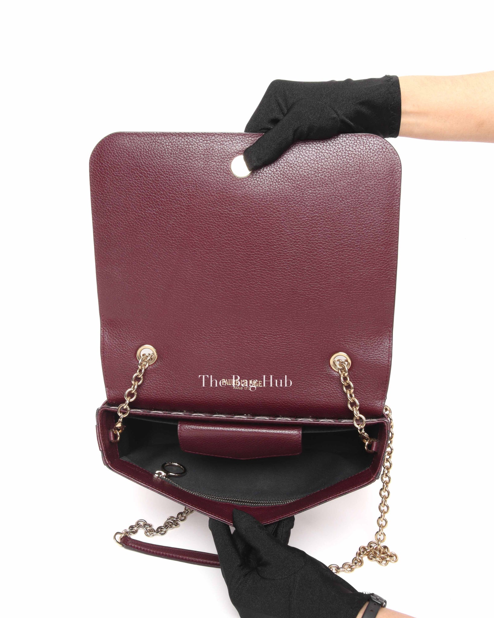Faure Le Page Maroon Leather Calibre 27 Bag