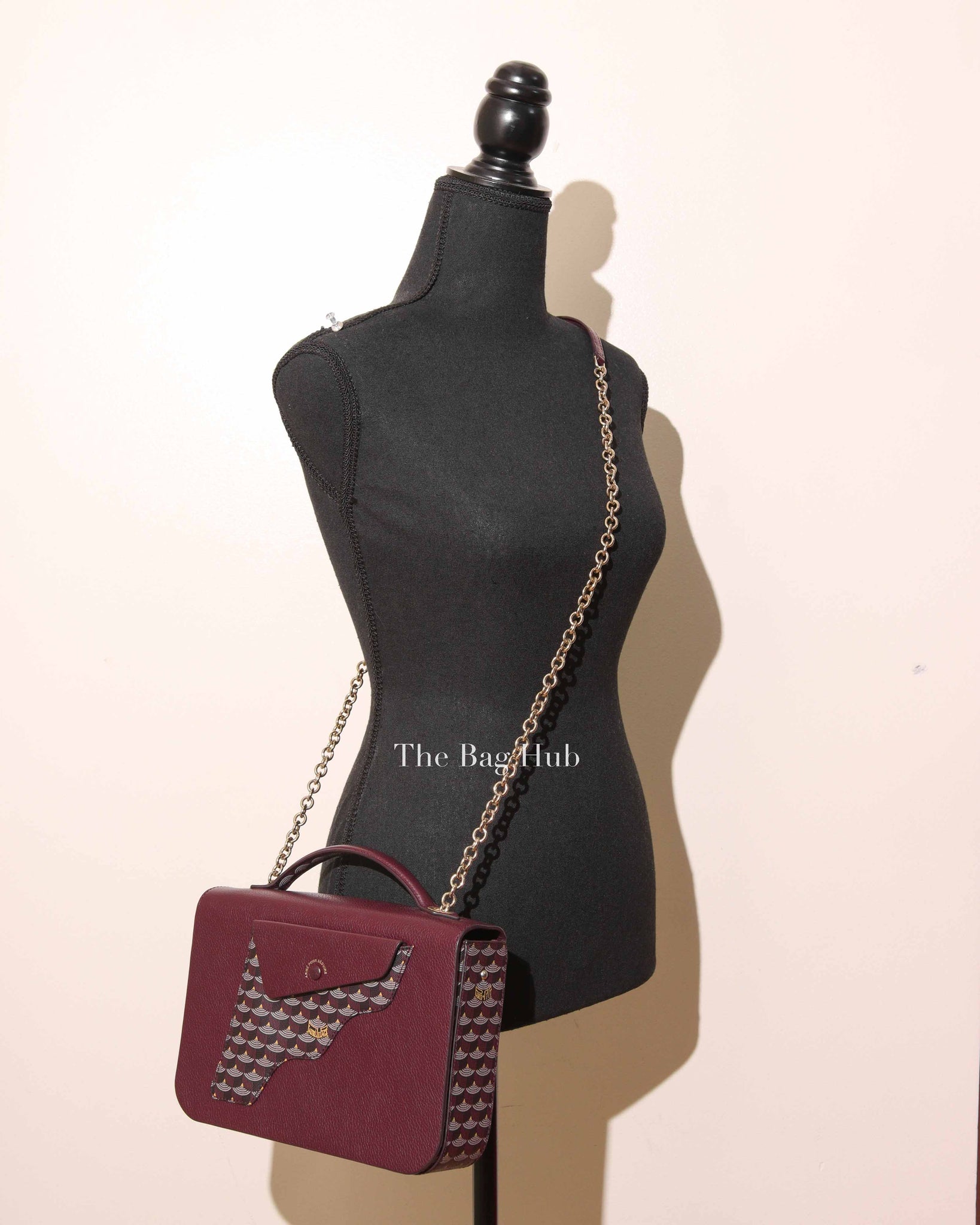 Faure Le Page Maroon Leather Calibre 27 Bag
