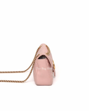 Gucci Pink GG Marmont Matelasse Small Shoulder Bag
