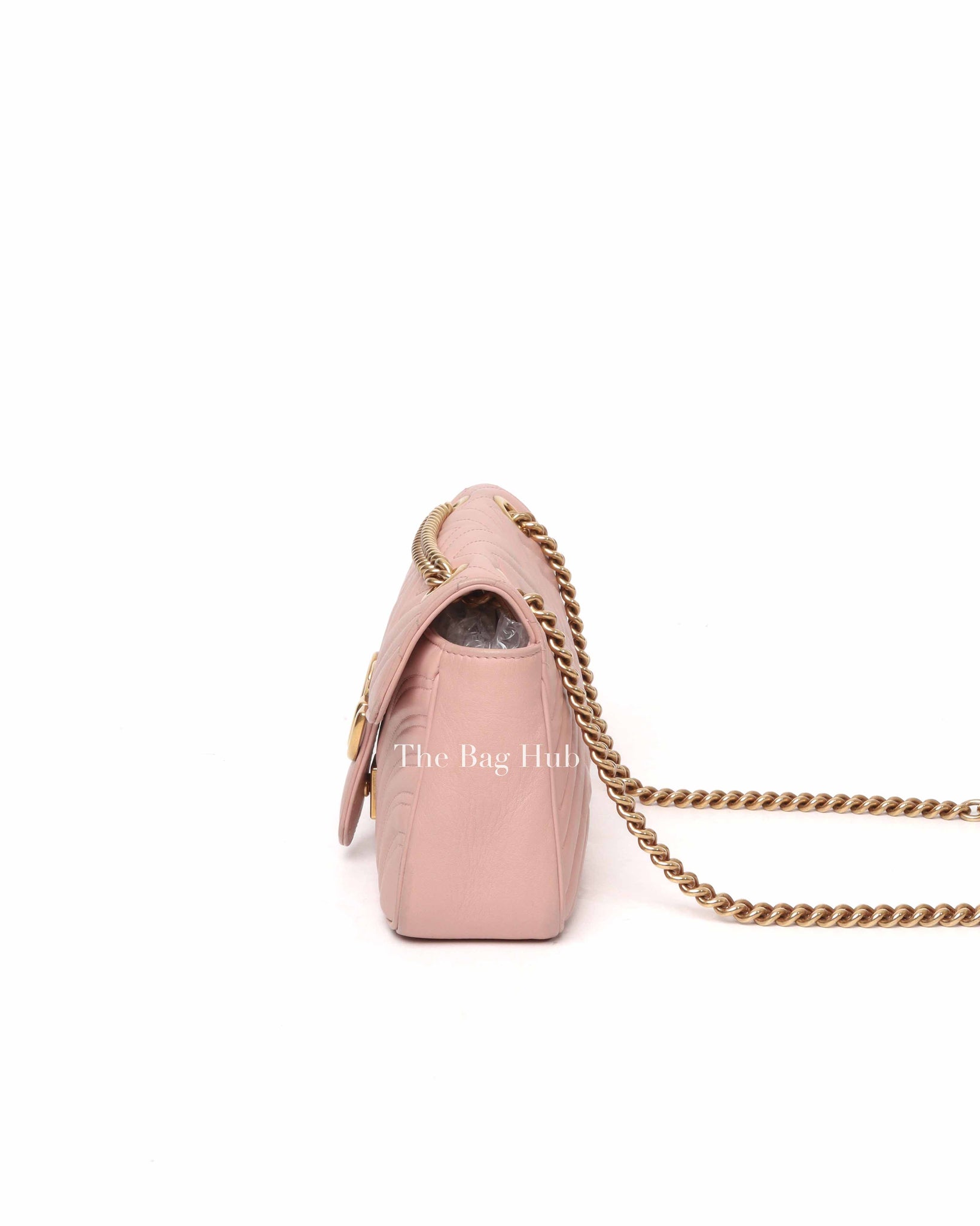 Gucci Pink GG Marmont Matelasse Small Shoulder Bag