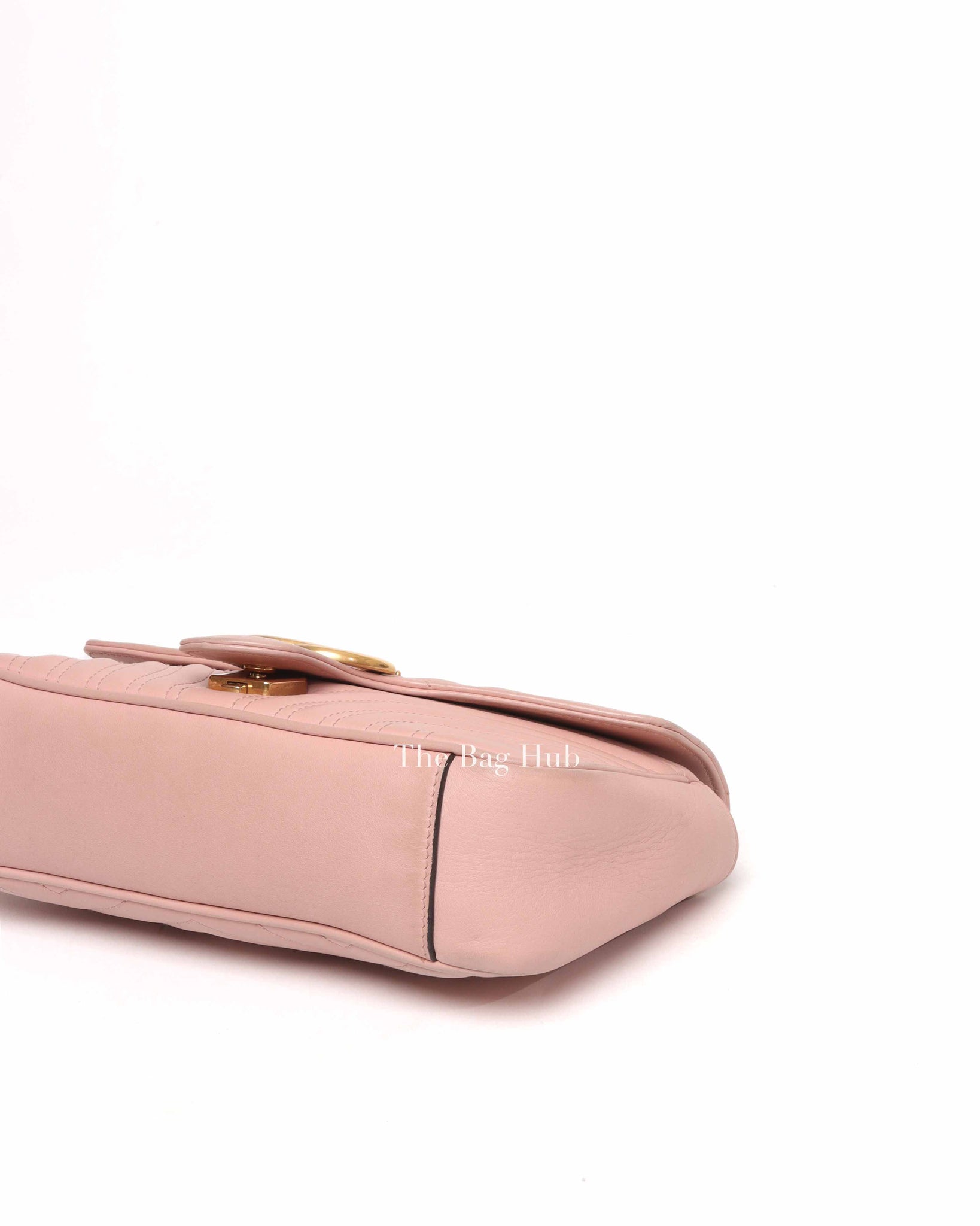 Gucci Pink GG Marmont Matelasse Small Shoulder Bag