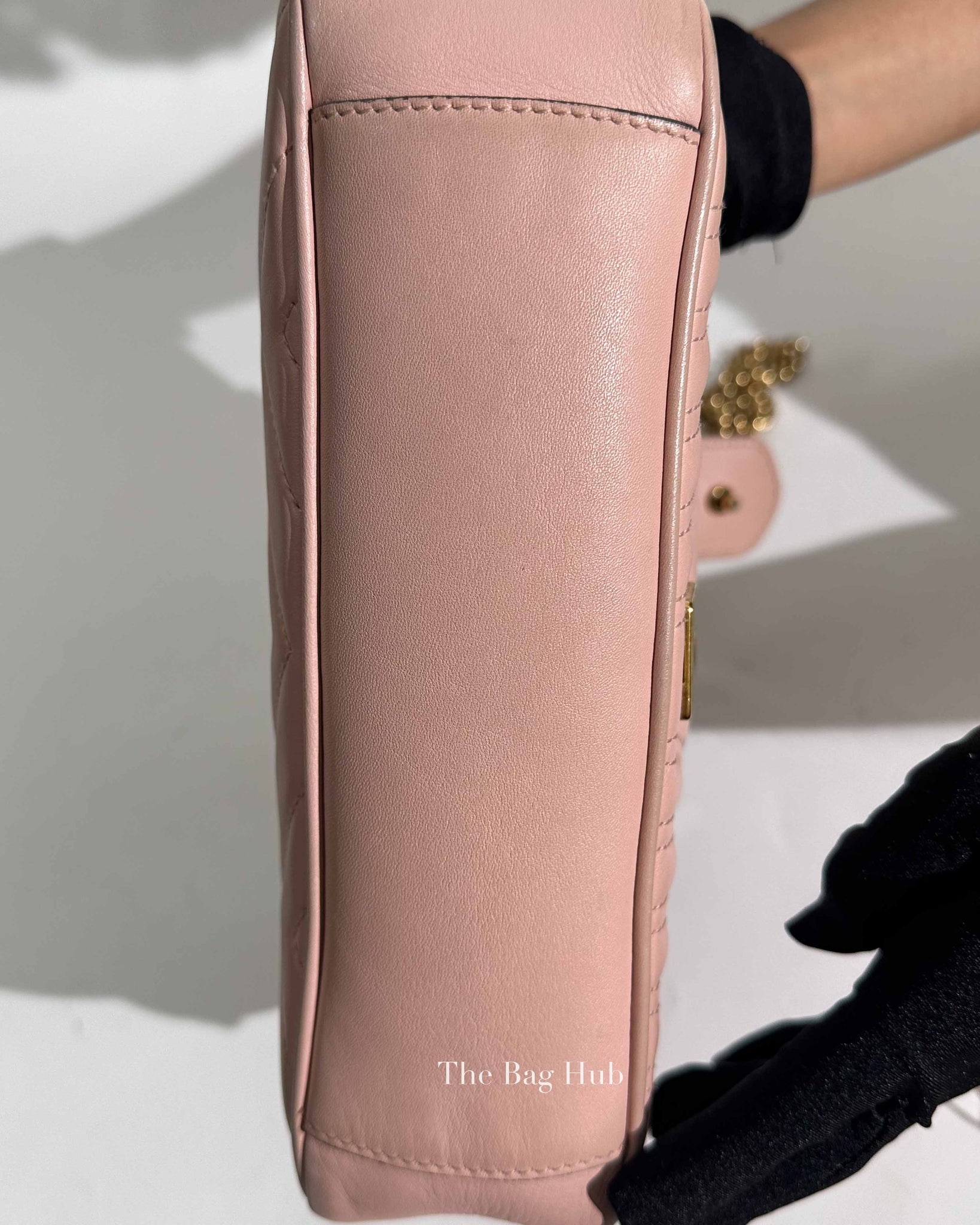 Gucci Pink GG Marmont Matelasse Small Shoulder Bag