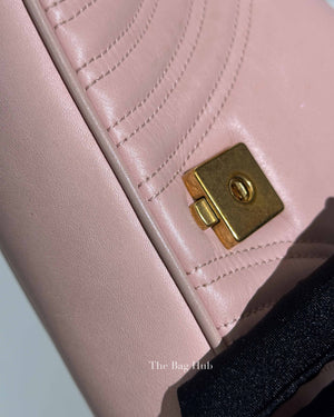 Gucci Pink GG Marmont Matelasse Small Shoulder Bag