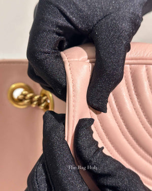 Gucci Pink GG Marmont Matelasse Small Shoulder Bag