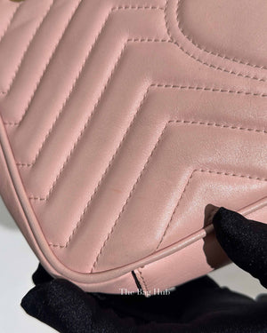 Gucci Pink GG Marmont Matelasse Small Shoulder Bag