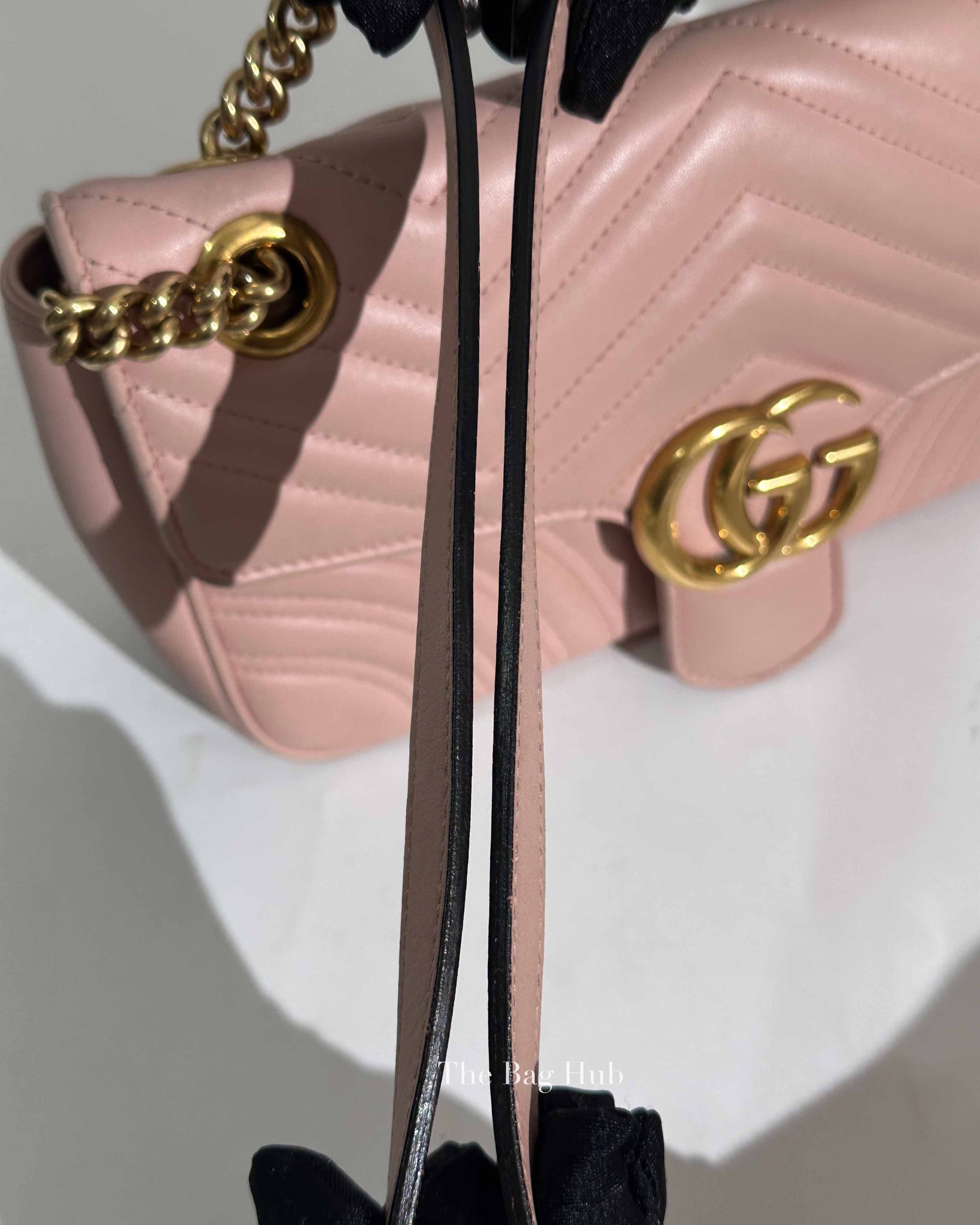 Gucci Pink GG Marmont Matelasse Small Shoulder Bag