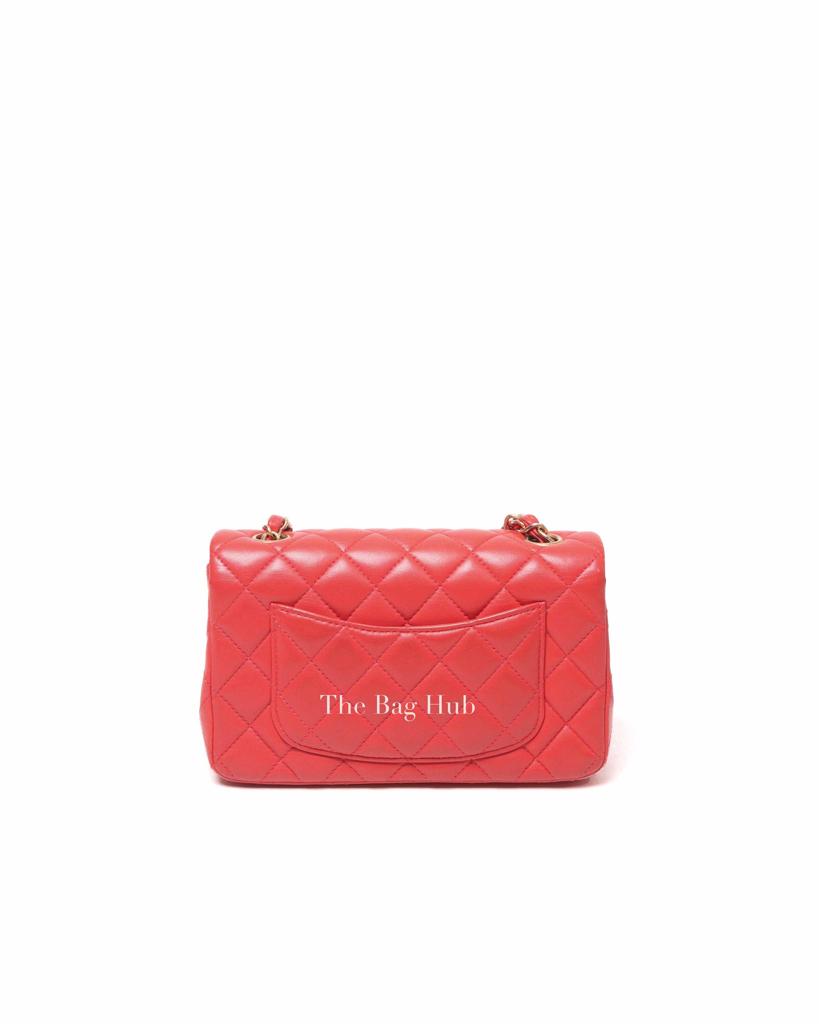 Chanel Coral Lambskin Mini Classic Rectangular Bag GHW