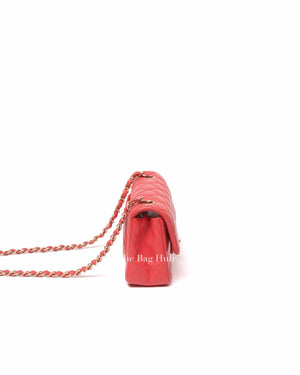 Chanel Coral Lambskin Mini Classic Rectangular Bag GHW