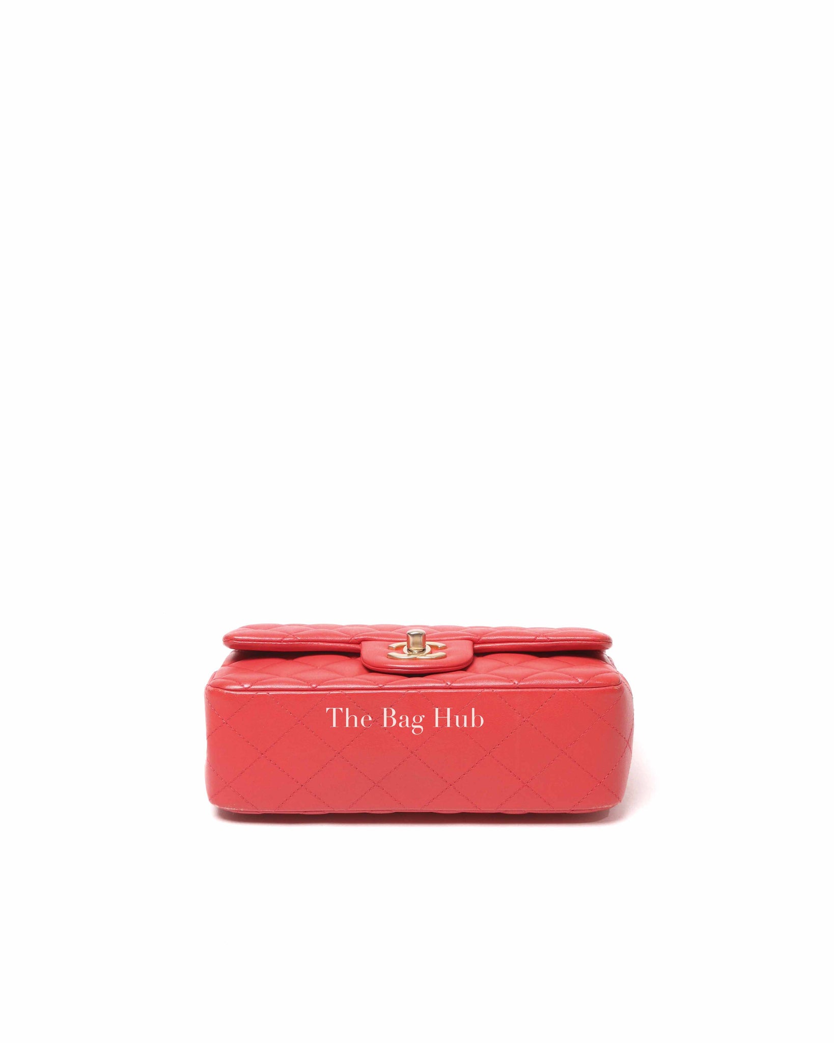 Chanel Coral Lambskin Mini Classic Rectangular Bag GHW
