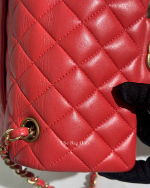 Chanel Coral Lambskin Mini Classic Rectangular Bag GHW