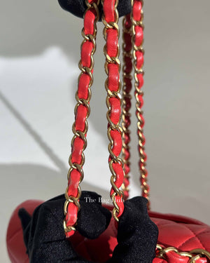 Chanel Coral Lambskin Mini Classic Rectangular Bag GHW