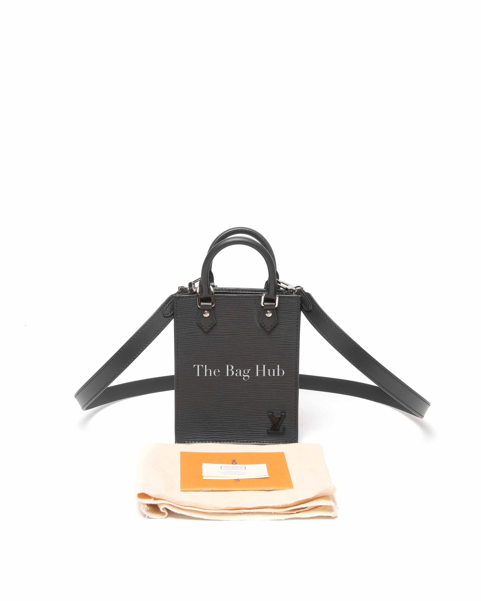 Louis Vuitton Black Epi Leather Petite Sac Plat Tote Bag
