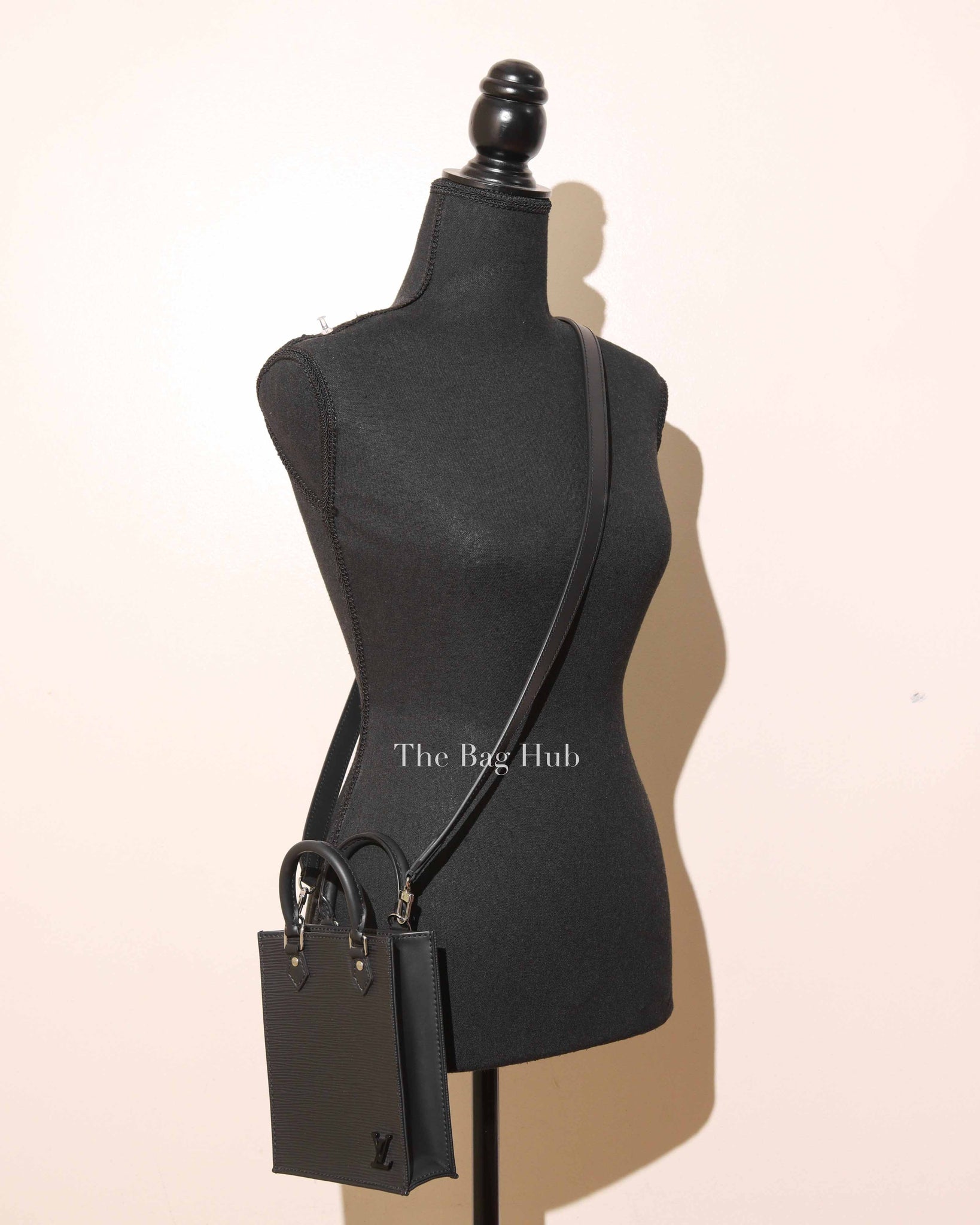 Louis Vuitton Black Epi Leather Petite Sac Plat Tote Bag