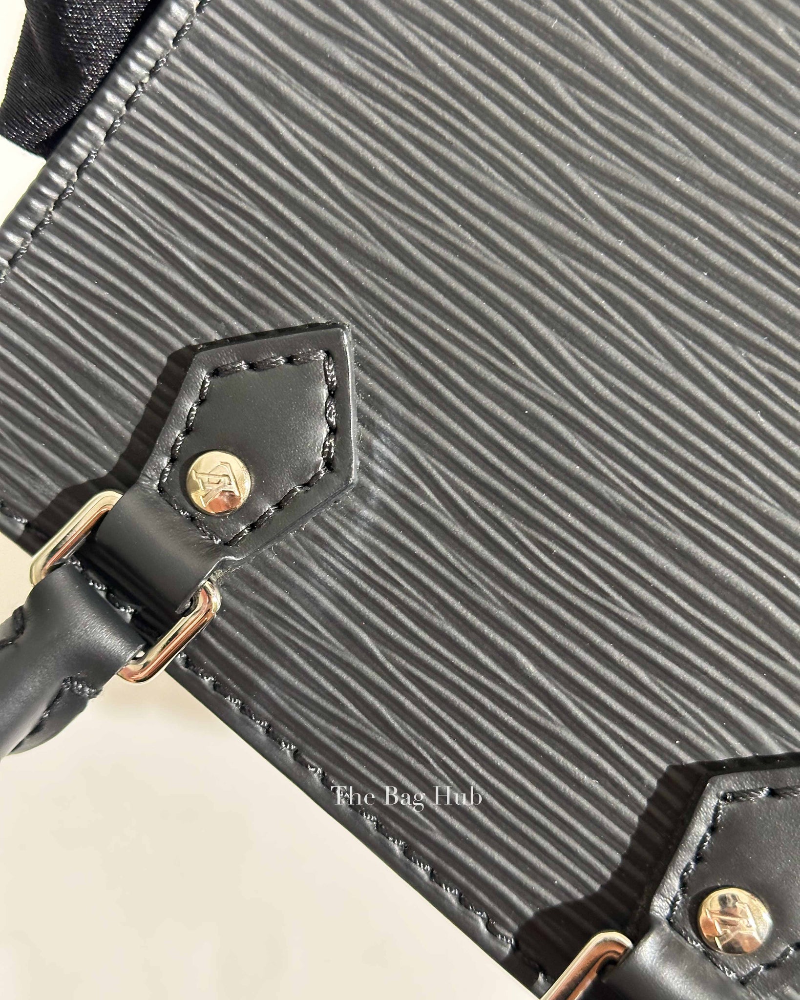 Louis Vuitton Black Epi Leather Petite Sac Plat Tote Bag