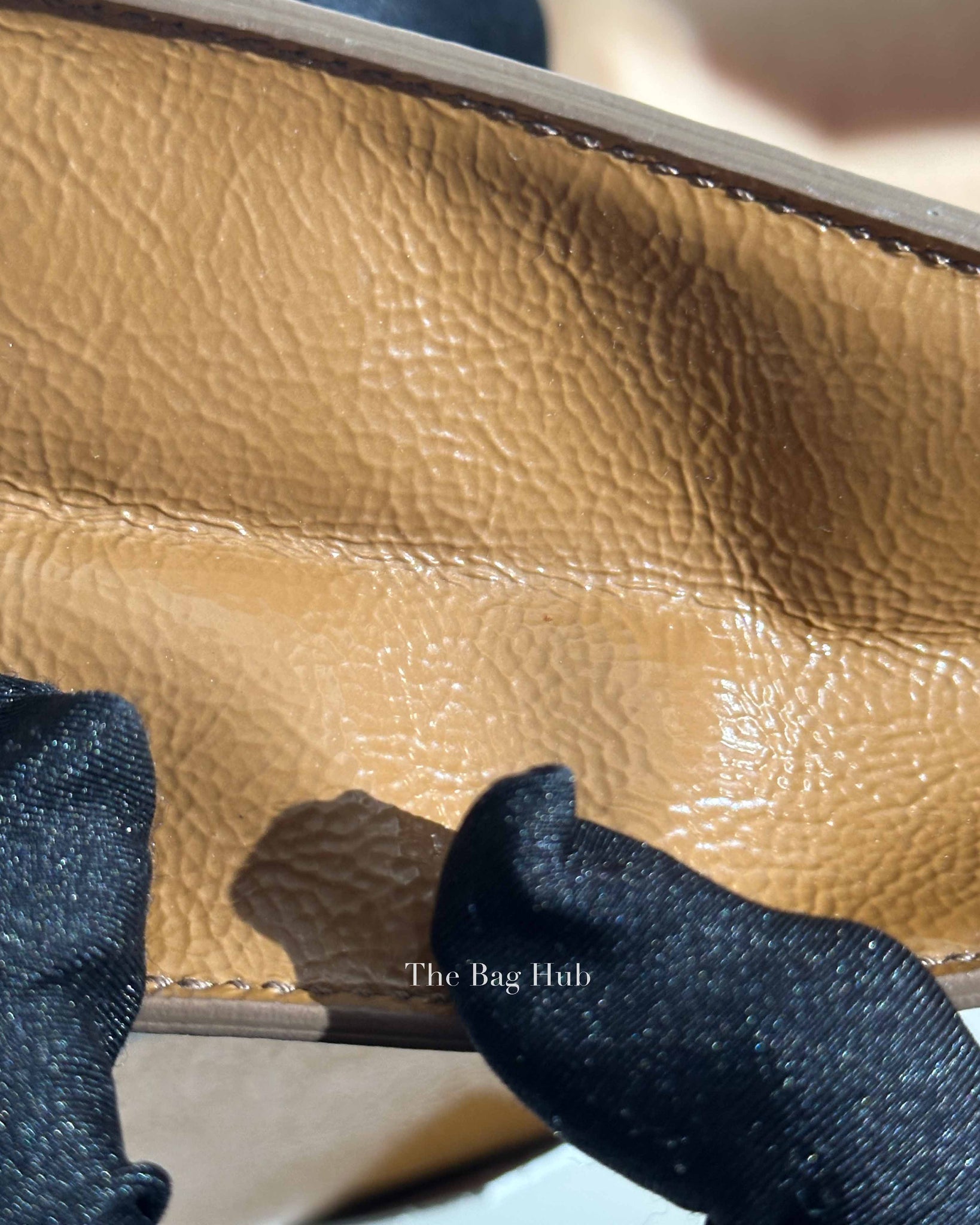 Saint Laurent Beige Patent Leather Belle De Jour Clutch