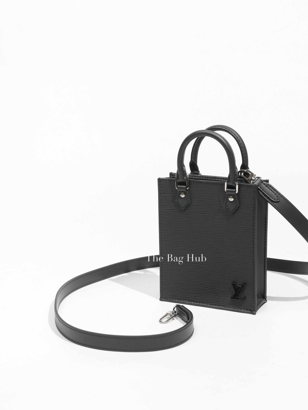 Louis Vuitton Black Epi Leather Petite Sac Plat Tote Bag