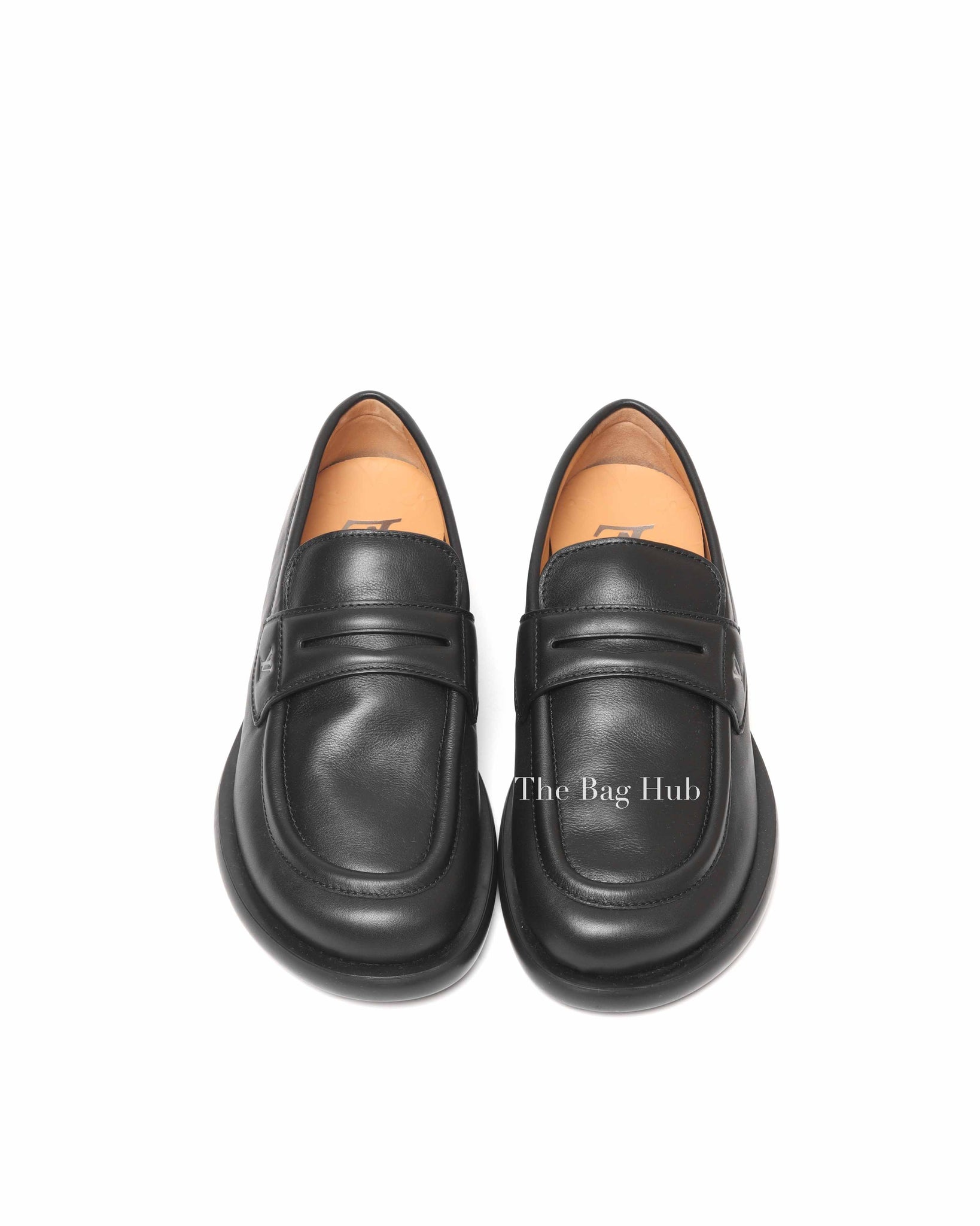 Louis Vuitton Black Leather Dandy Loafer Men's Size 8
