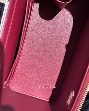 Chanel Burgundy Quilted Leather Pick Me Up Vanity Bag GHW