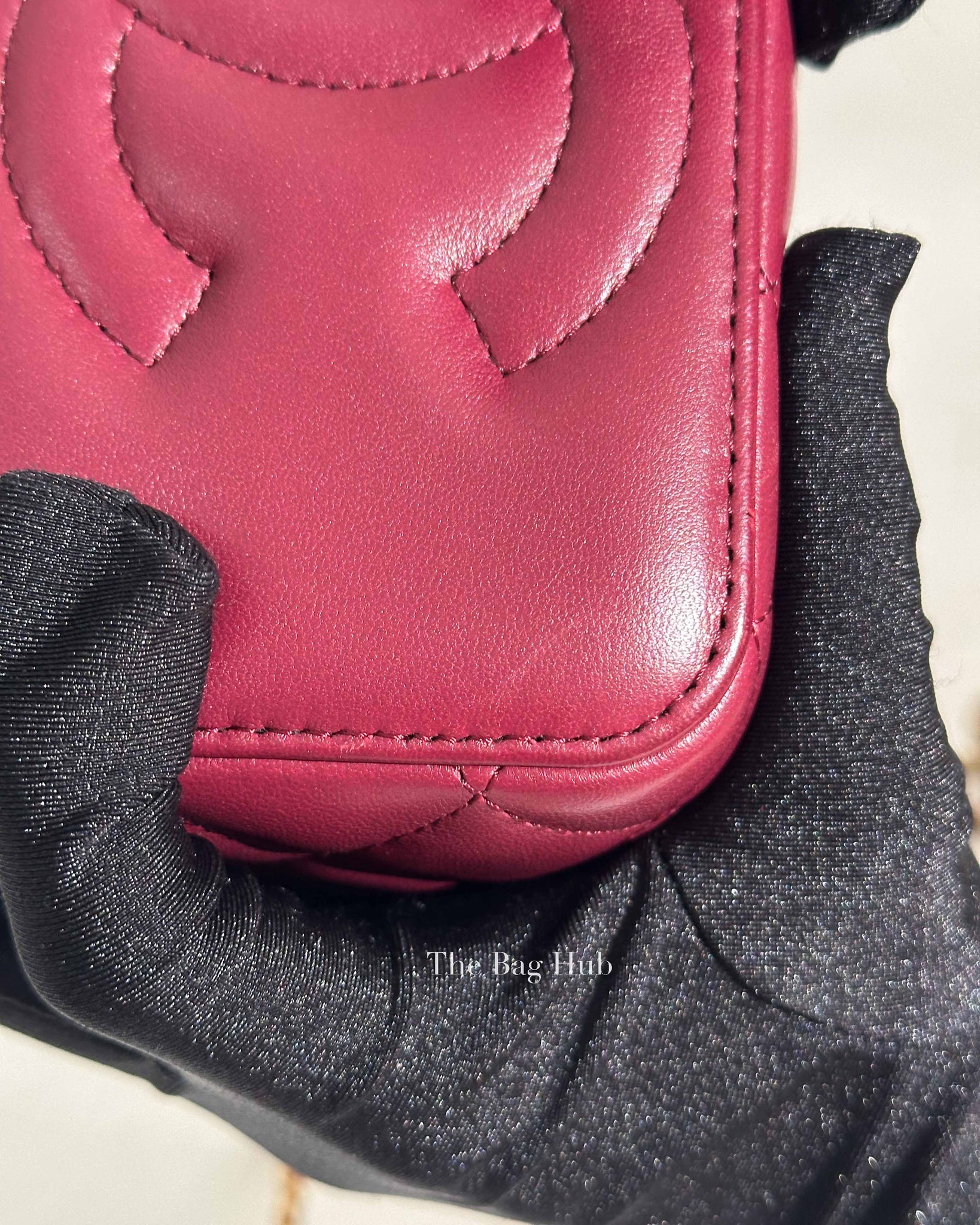 Chanel Burgundy Quilted Leather Pick Me Up Vanity Bag GHW