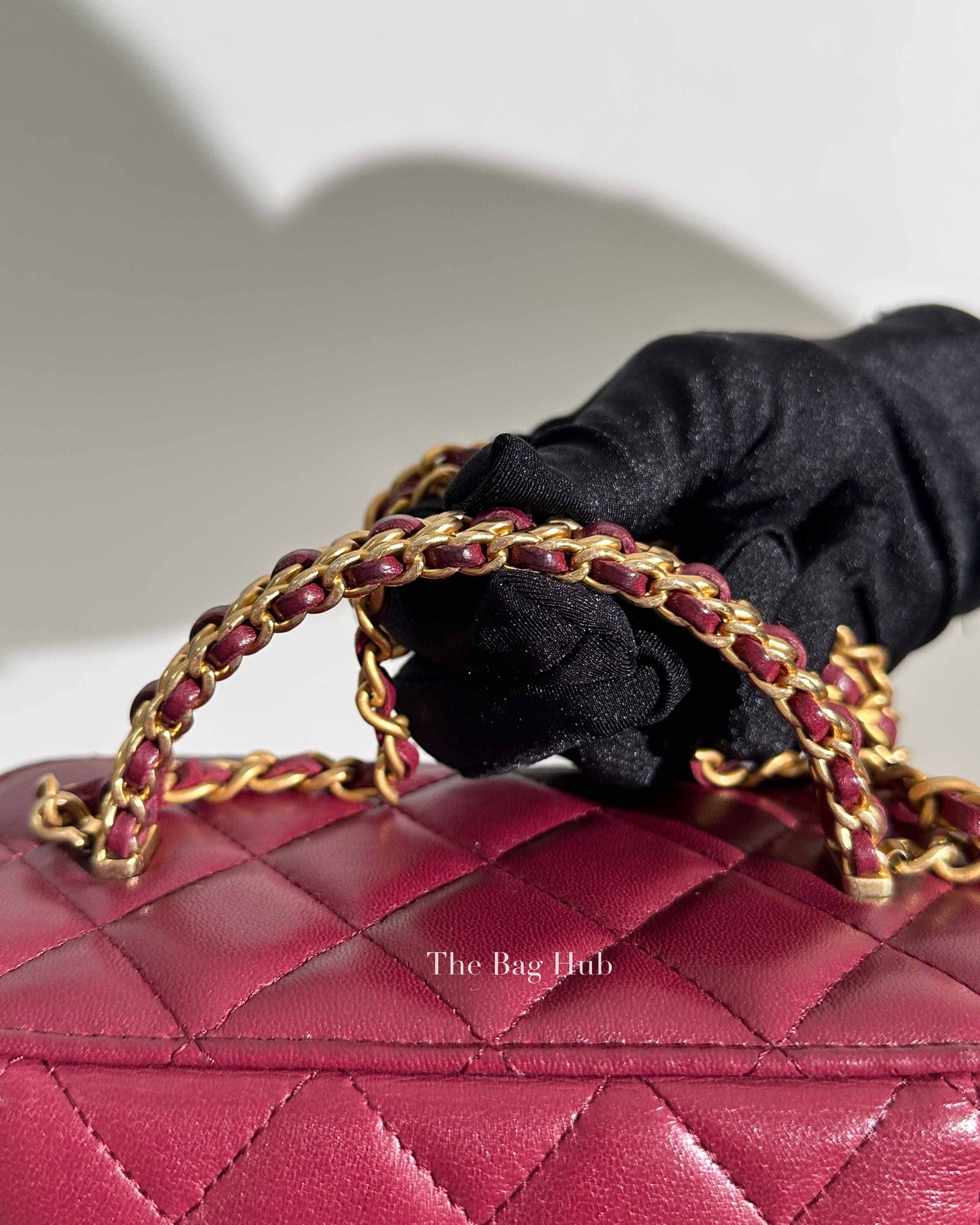 Chanel Burgundy Quilted Leather Pick Me Up Vanity Bag GHW