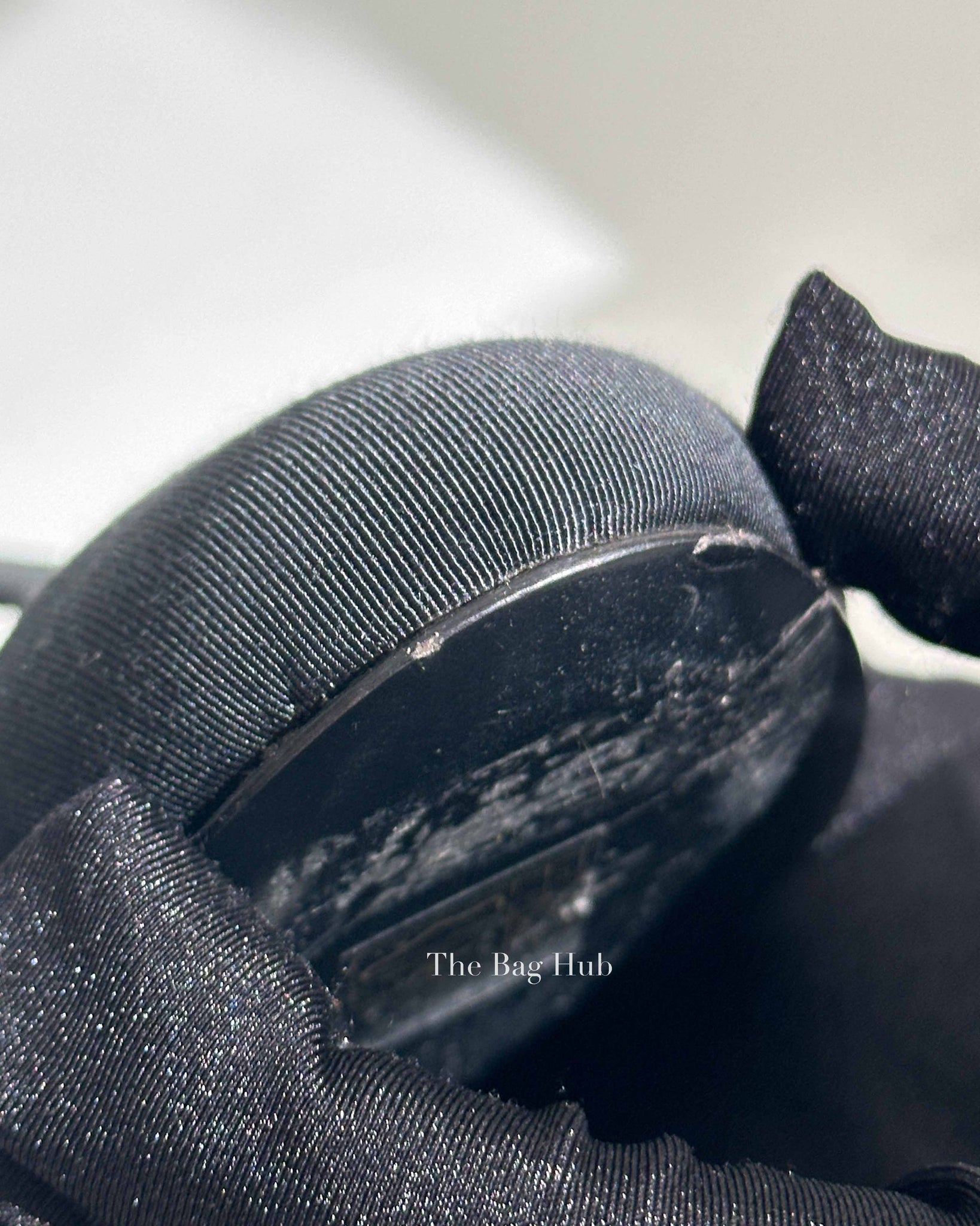 Chanel Black Leather Crystal Logo Cap Toe Slingback Pumps Size 36C