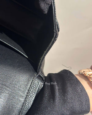 Chanel Vintage Black Caviar Leather Classic Medium Flap Bag 24K GHW