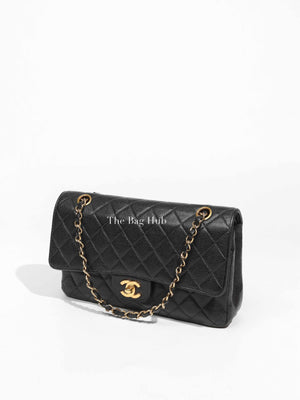 Chanel Vintage Black Caviar Leather Classic Medium Flap Bag 24K GHW