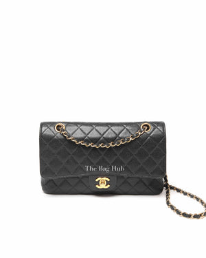 Chanel Vintage Black Caviar Leather Classic Medium Flap Bag 24K GHW