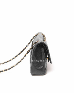 Chanel Vintage Black Caviar Leather Classic Medium Flap Bag 24K GHW