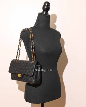 Chanel Vintage Black Caviar Leather Classic Medium Flap Bag 24K GHW