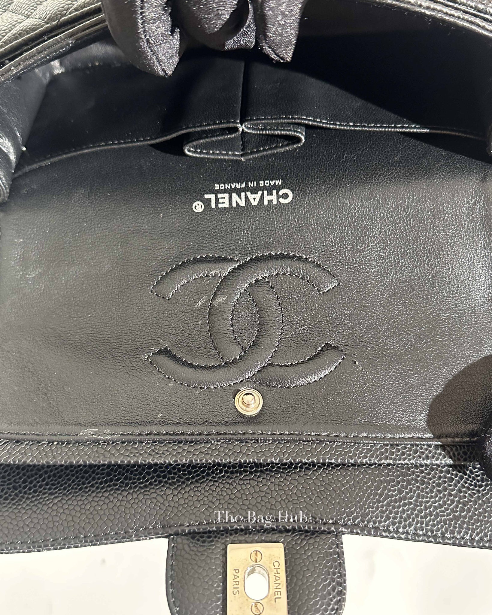 Chanel Black Caviar Small Double Flap Bag SHW