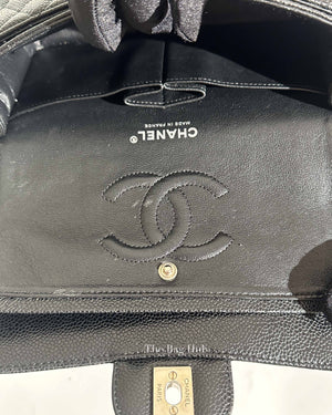 Chanel Black Caviar Small Double Flap Bag SHW