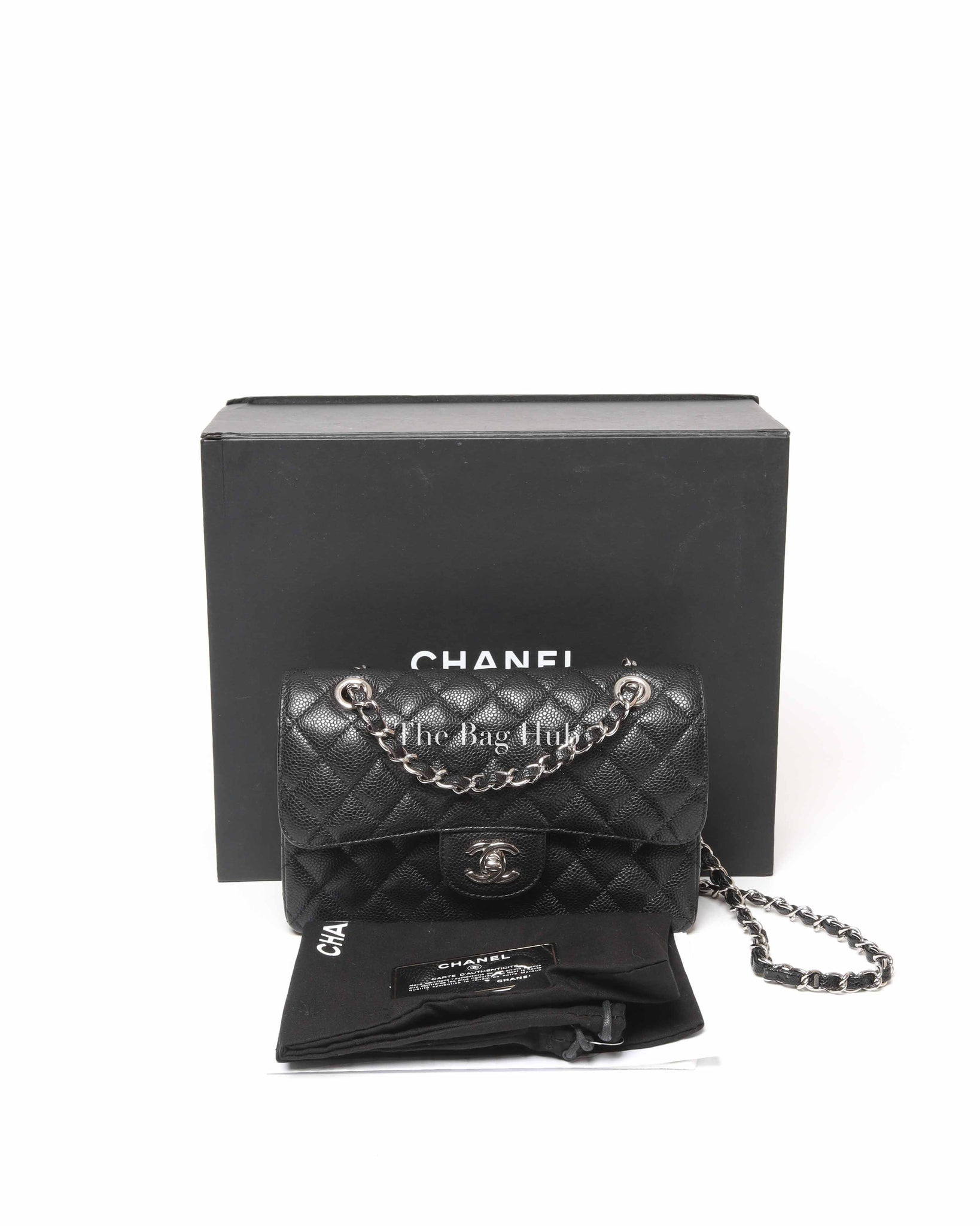 Chanel Black Caviar Small Double Flap Bag SHW