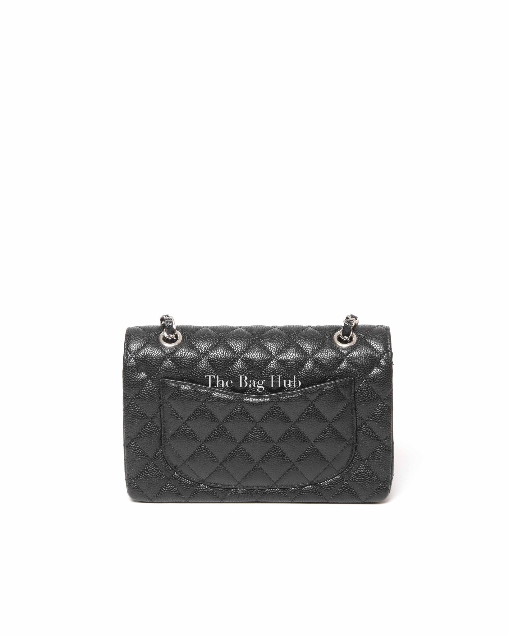 Chanel Black Caviar Small Double Flap Bag SHW