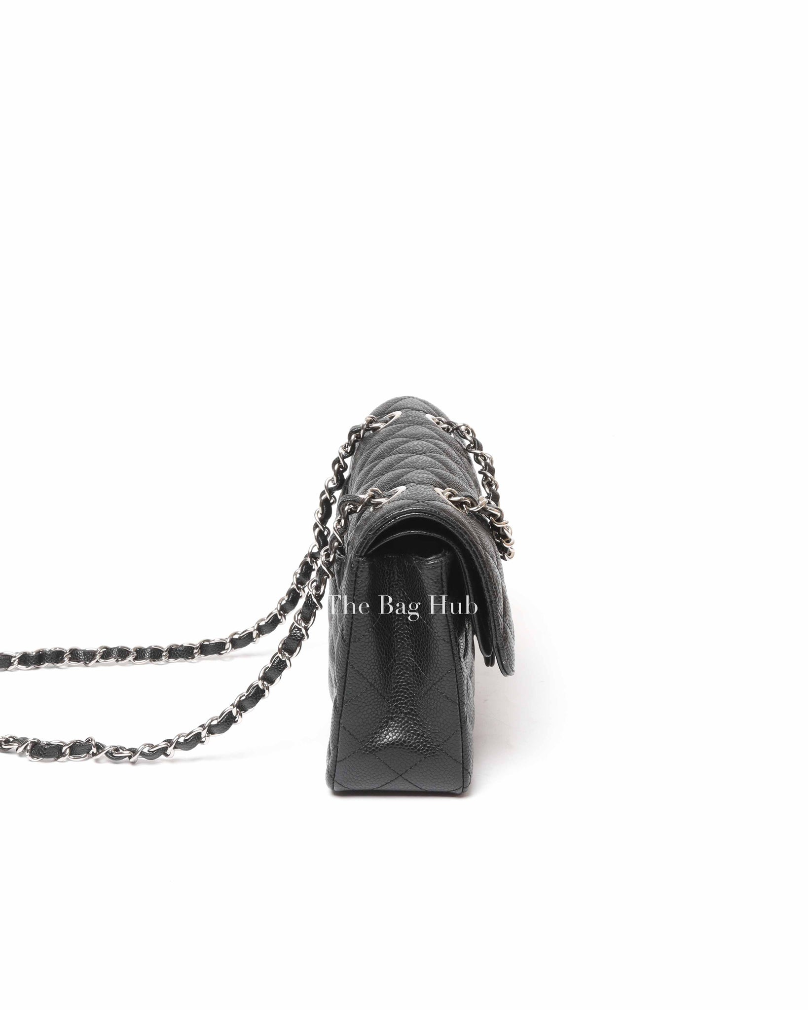 Chanel Black Caviar Small Double Flap Bag SHW