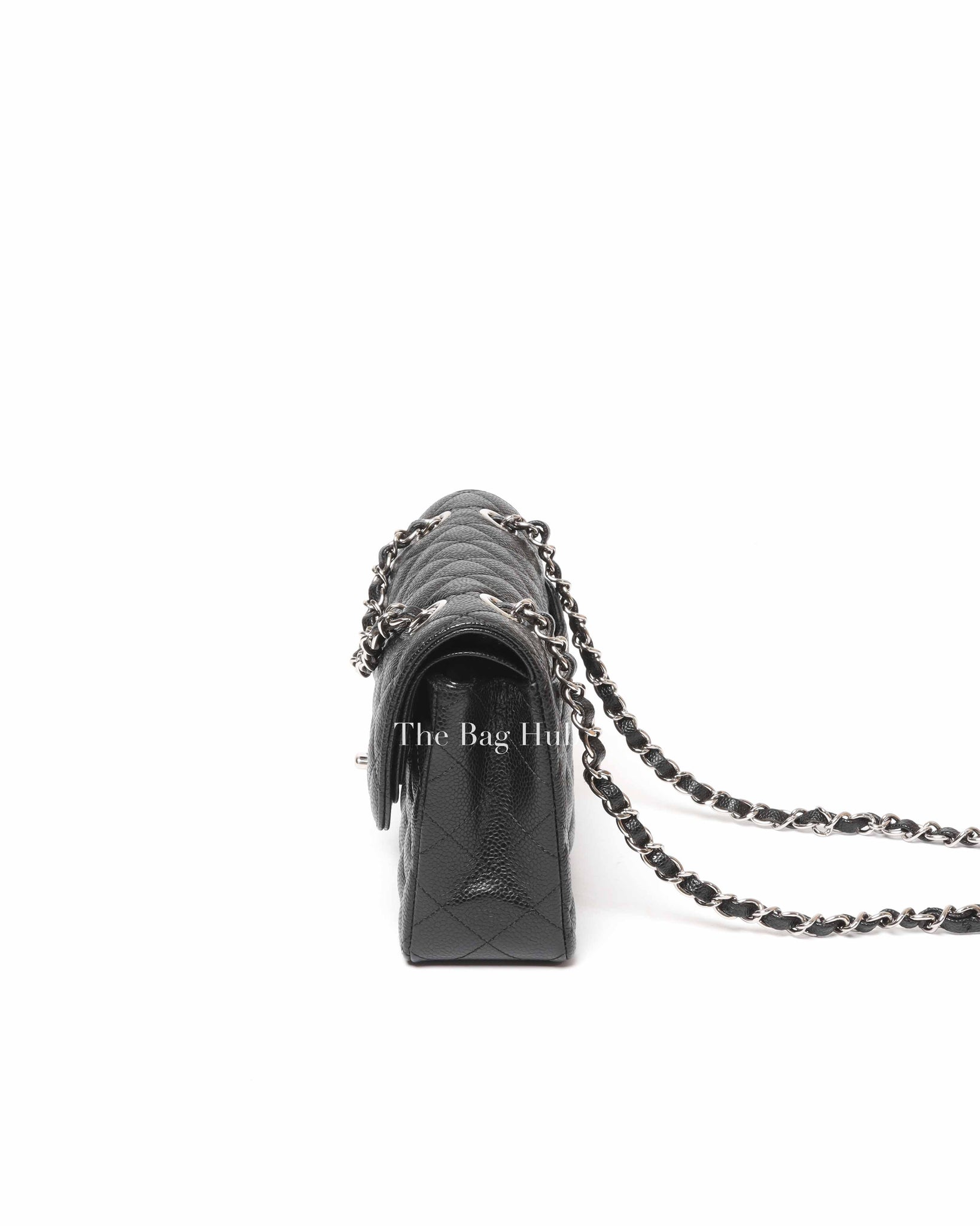 Chanel Black Caviar Small Double Flap Bag SHW