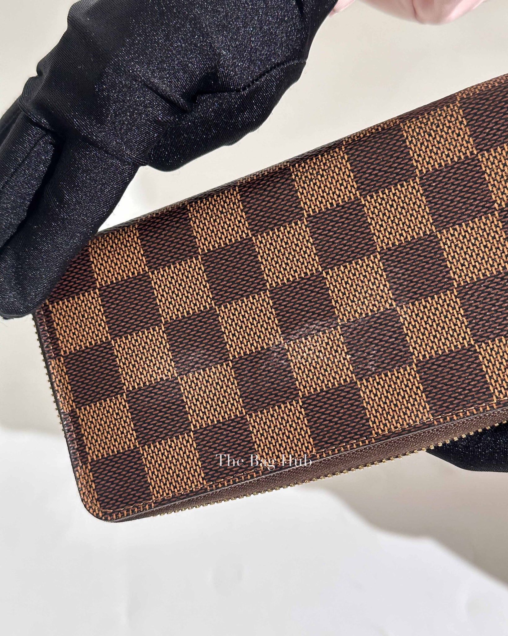 Louis Vuitton Brown Canvas Damier Ebene Cherry Clemence Wallet