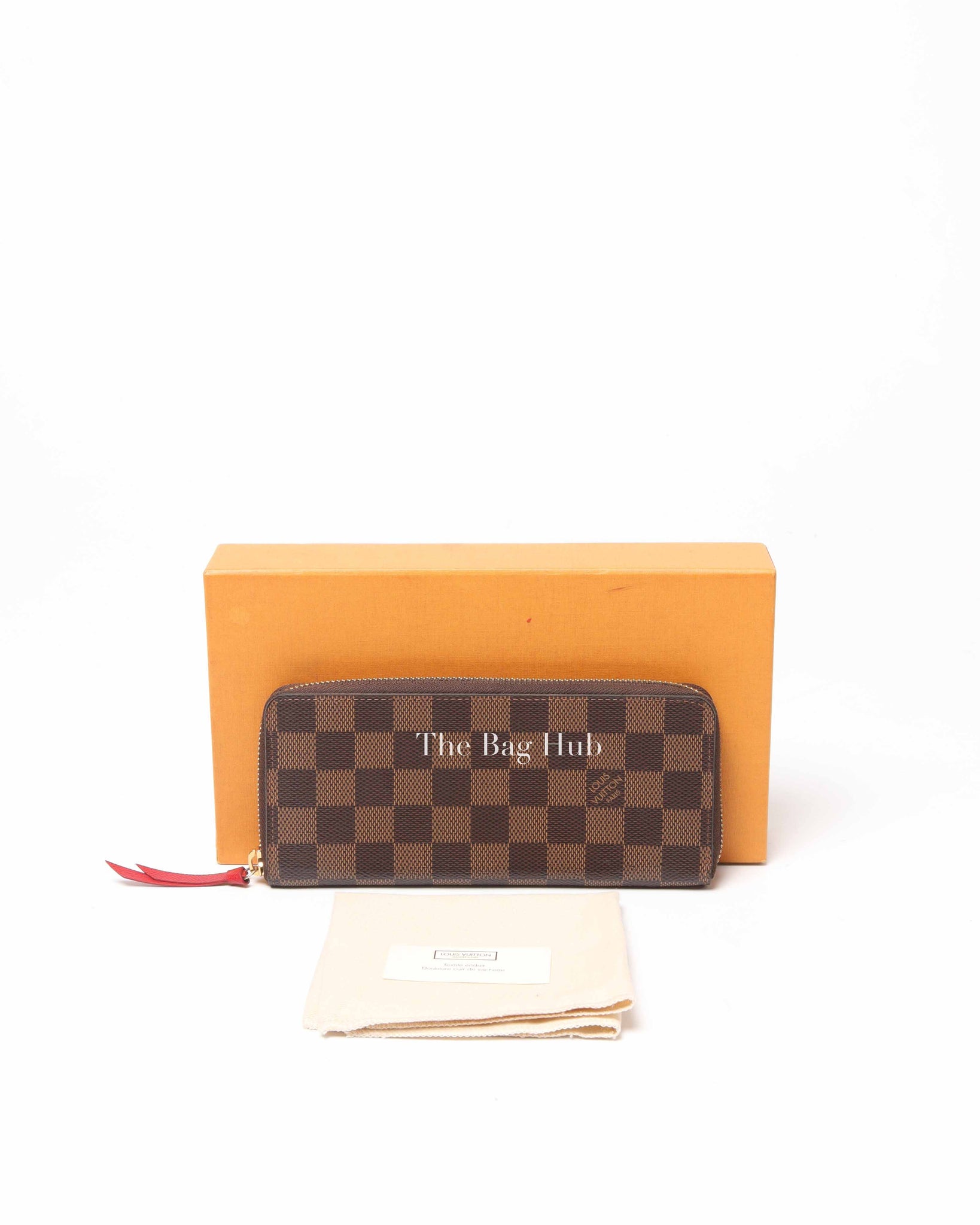 Louis Vuitton Brown Canvas Damier Ebene Cherry Clemence Wallet