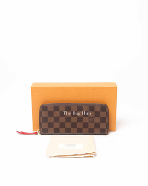 Louis Vuitton Brown Canvas Damier Ebene Cherry Clemence Wallet