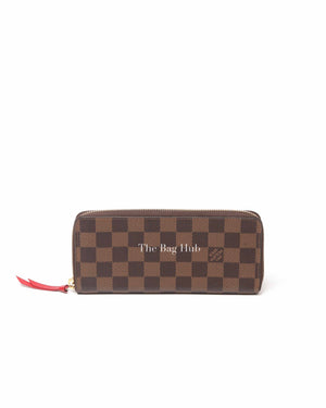Louis Vuitton Brown Canvas Damier Ebene Cherry Clemence Wallet