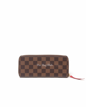 Louis Vuitton Brown Canvas Damier Ebene Cherry Clemence Wallet