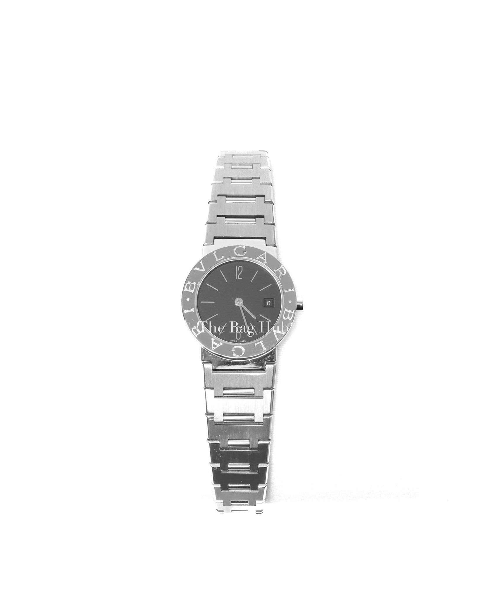 Bvlgari Black Stainless Steel BB26SS Women s Watch 26mm Designer Brand Authentic Bvlgari The Bag Hub