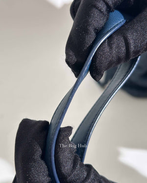 Bottega Veneta Navy Blue Intrecciato Leather Double Zip Tote Bag