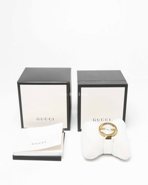 Gucci White/Brushed Gold GG Interlocking Watch For Women