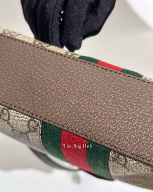Gucci Brown Canvas GG Supreme Ophidia Dome Small Bag