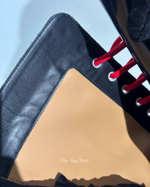 Christian Louboutin Stage Lace Leather Lace-Up Boots Women's Size 38