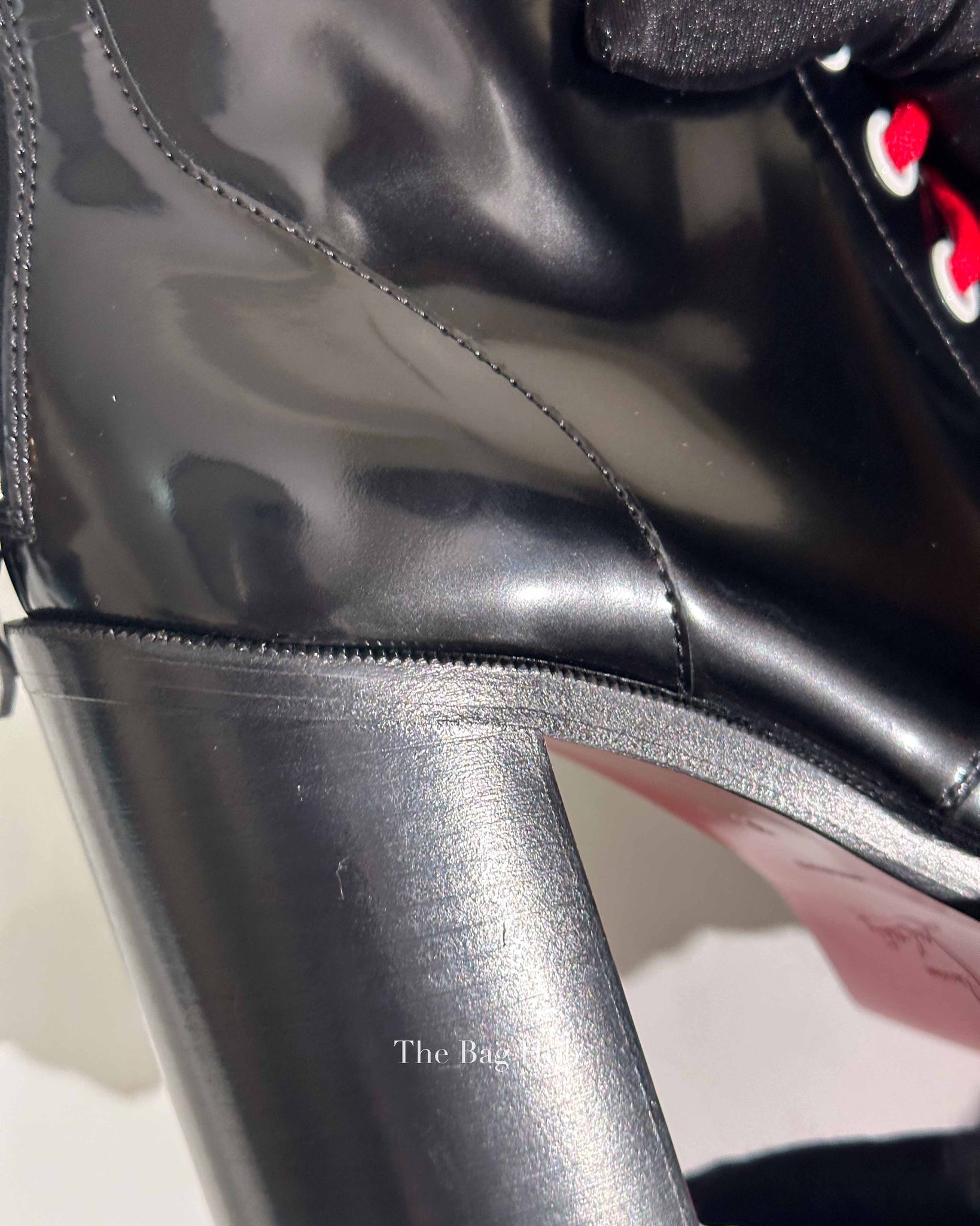 Christian Louboutin Stage Lace Leather Lace-Up Boots Women's Size 38