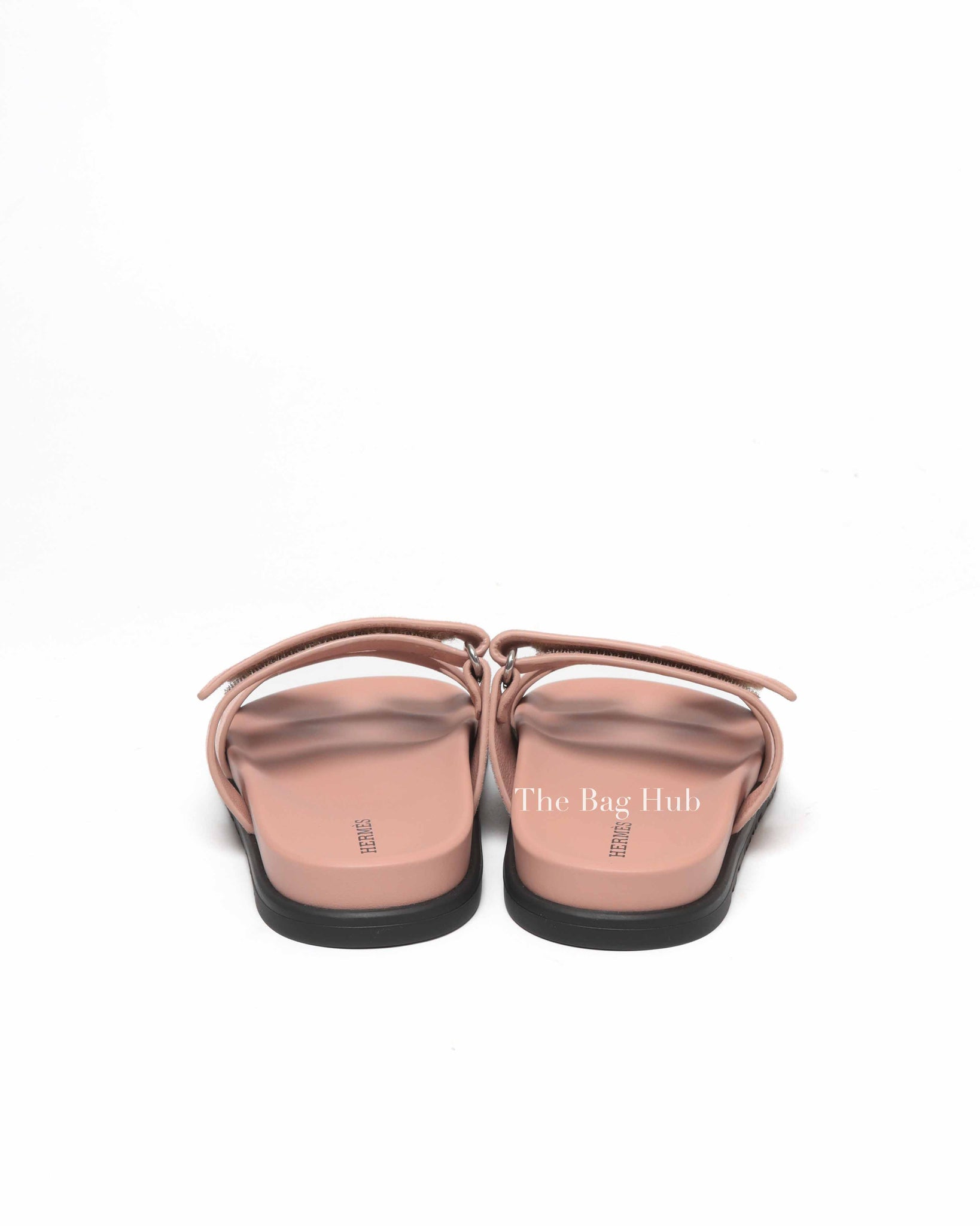 Hermes Nude Pink Suede Chypre Sandals Size 38